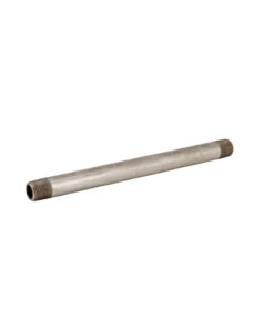 Galvanized steel 1/2″ x 10″ nipple pipe fitting for threaded gas connections