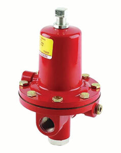 Fisher 64SR-23 LP gas high pressure regulator 1/2 inch FNPT with relief 5–35 PSI