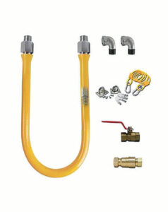 Easyflex 1/2″ x 48″ braided gas connector kit – yellow coated stainless steel